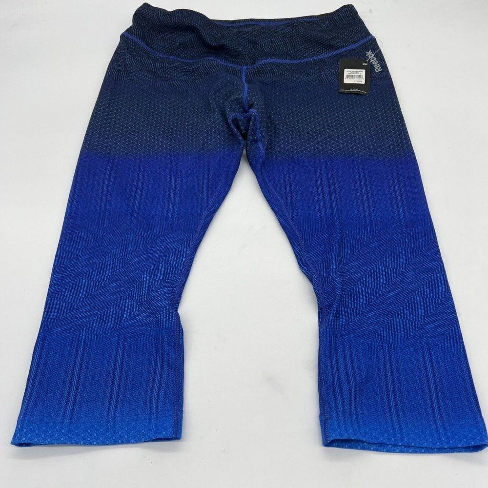 Reebok ombre blue capei tight fit leggings size large NWT